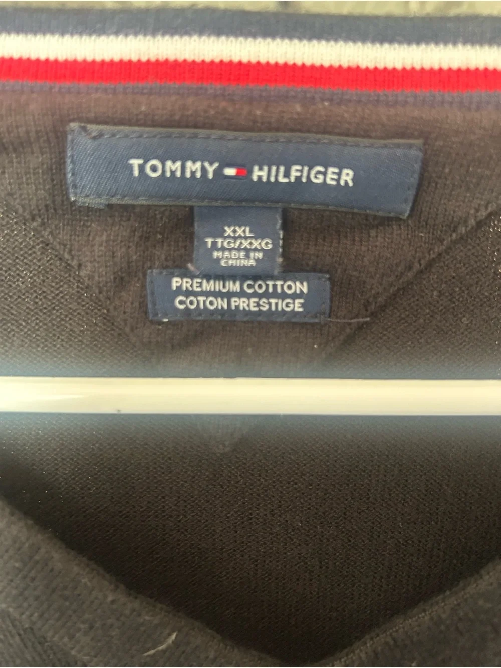 Tommy Hilfiger Men's Black V-Neck Sweater